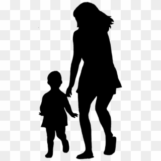 Silhouettes Of People - Children Silhouette Png Clipart