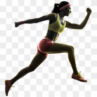 Running Women - Woman Silhouette Running Png Clipart