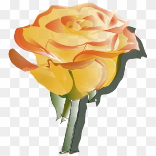 Yellow And Orange Blossom - Yellow Rose Single Gif Clipart