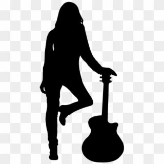 New Rock Girl Silhouette - Silhouette Clipart