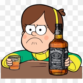 Jack Daniels Clipart Old Number 7 - Jack Daniels Bottle Cartoon - Png Download