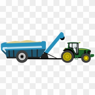 Tractor With Planter Clip Art - Tractor And Grain Cart Clipart - Png Download