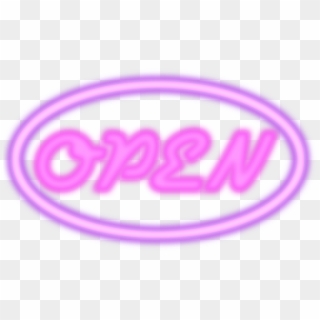 Open Neon Sign Png Stock By Mom-espeace Pluspng - Pink Neon Sign Png Clipart