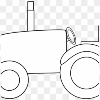 Black And White Tractor Clipart John Deere Tractor - Line Art - Png Download