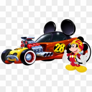 Picture Black And White Stock Mickey Mouse Sports Wracecar - Mickey Mouse Roadster Racer Car Clipart
