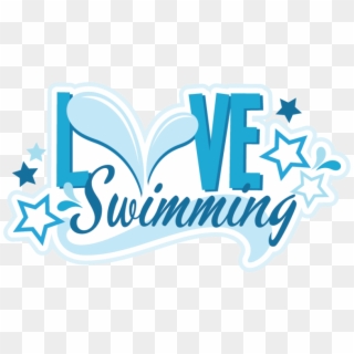 Svg Scrapbook Title Files Swim Team Cut - Graphic Design Clipart
