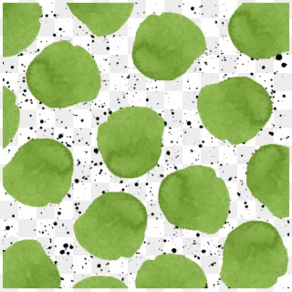 Modern Green Watercolor Polka Dots Black Brushstrokes - 神奇 寶貝 戰鬥 圓 盤 Clipart