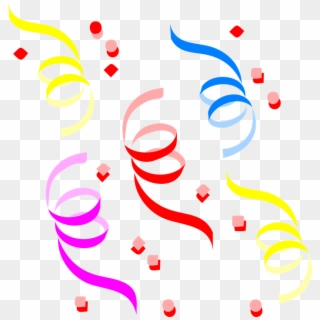 Ribbons Colorful Confetti - Confetti Clipart - Png Download