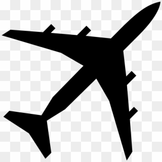 Fileairplane Silhouette 45degree Angle - Silhouette Of Airplane Clipart