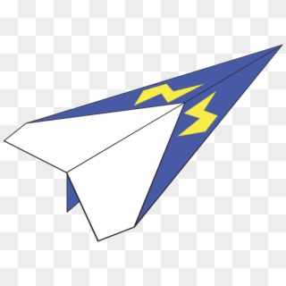Image Of Plane - Lightning Bolt Paper Airplane Clipart