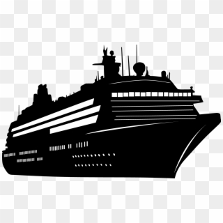 Transparent Cruise Ship Silhouette - Cruise Ship Silhouette Clipart
