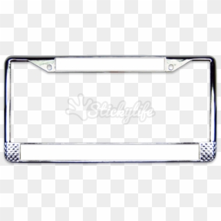 Metal License Plate Frame With Chrome Finish - Home Appliance Clipart