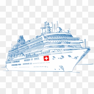 900 X 636 4 - Sketch Cruise Ship Drawing Clipart