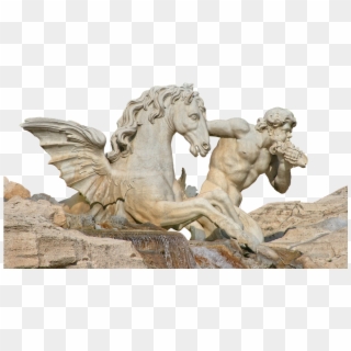 Fountain, Marble, White, Horse, Architecture, Monument - Trevi Fountain Clipart