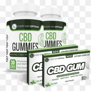 2 Bottles 10mg Cbd Gummies And 2 Packs Of Cbd Chewing Clipart
