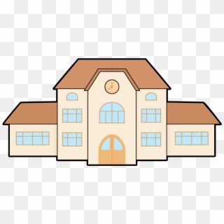 Free Clipart Of Buildings - School Building Clipart Png Transparent Png