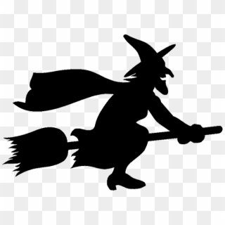 Flying Witch Png - Silhouette Of A Witch Clipart