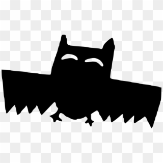Tree Bat Cat Drawing Silhouette - Spooky Bat Clipart