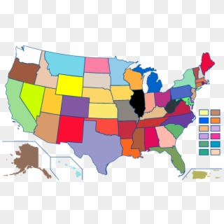 State Crayon Collection Map - Election Results 2018 By State Clipart
