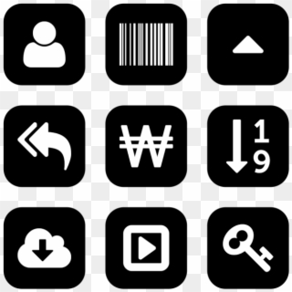 Bfa Icon In Style Flat Rounded Square White On Black - Vector Girlfriend Icon Clipart