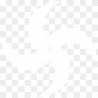 Ninja Stars Logo White Clipart