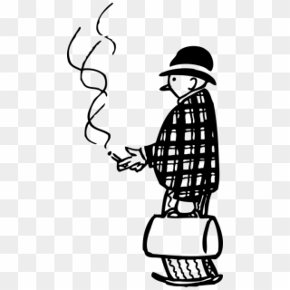 Tobacco Pipe Tobacco Smoking Cigarette - Man Smoking Cigar Png Clipart