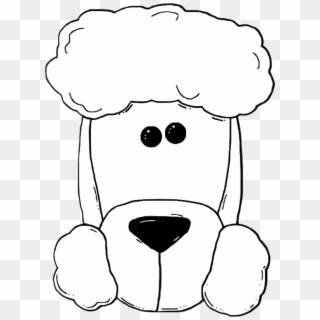 Dog Face Cartoon Outline - Dogs Coloring Pages Face Clipart