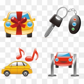 Cartoon Car Keys - Car Wash Icon Clipart