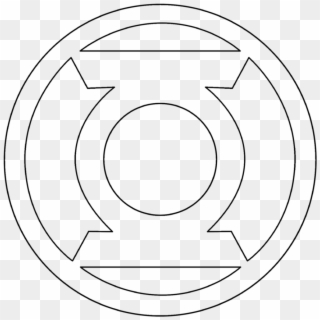 Green Lantern Symbol Coloring Pages With Corps Outline - Superhero Logo Colouring Pages Clipart