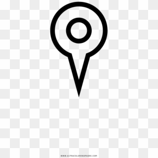 Location Pin Coloring Page - Location Icon Small Png Clipart