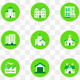 Buildings - Green People Symbol Clipart