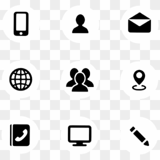 Icon, Mobile, Message, Profile, Browser, Pencil - Vector Clipart