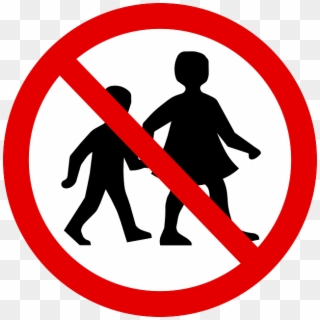 “science Says Kids Shouldn't Cross A Busy Street Solo - No Children Sign Clipart