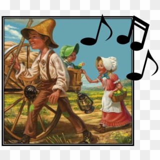 Pioneer Children Sang As They Walked Clipart