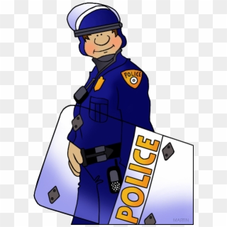 Occupations Clip Art By Phillip Martin, Police - Label The Police Officer - Png Download