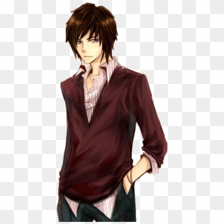 Anime Guy Png - Anime Male Brown Hair Clipart