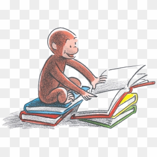 Curious George Has Been A Curious Monkey For 75 Years - Curious George Reading Book Clipart