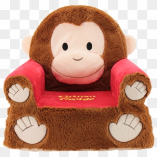 Sweet Seats Curious George Soft & Plush Kids Chair, - Curious George Clipart