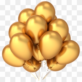 Gold Balloons Png Vector Images - Balloon Png Clipart