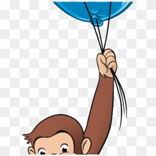 Please Clipart Curious George - Curious George With Balloons - Png Download