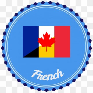 Badge Flair French Language Flag 1093969 - French Canadian Language Clipart