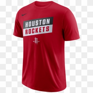 Nike Nba Houston Rockets Dry Tee - Nba Chicago Bulls T Shirt Clipart