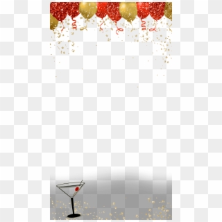 Red And Gold Balloons - Table Clipart