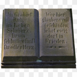 Tombstone, Book, Inscription, Cemetery, Font, Read, - Headstone Clipart