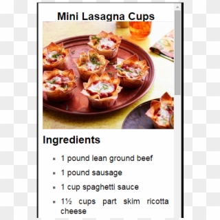 Lasagna Cups Clipart
