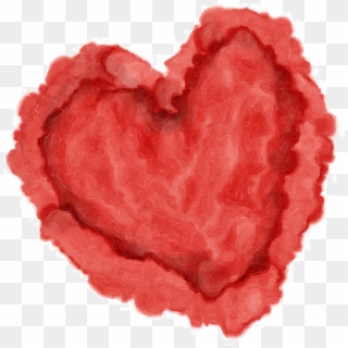 Heart Watercolor Red Valentine Day Isolated Love - Love Each Other Clipart - Png Download