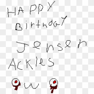 Happy Birthday Jensen Ackles - Handwriting Clipart