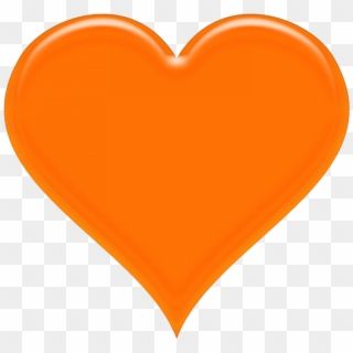 Orange Heart Png Clipart