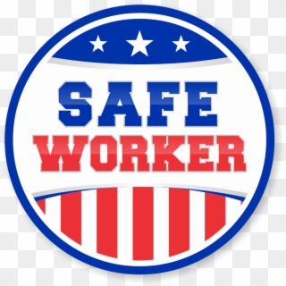 Stars & Stripes Safe Worker Hard Hat Labels - Love Clipart