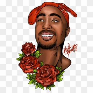 Tupac Shakur Png Transparent File - Cartoon Drawings Of Tupac Clipart